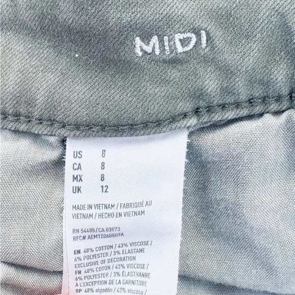 American Eagle, AEO Twill, Midi Shorts, Size 8, Green - Picture 4 of 8